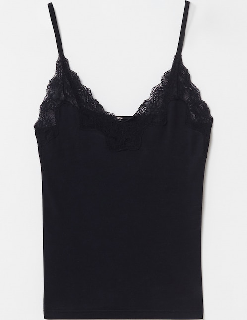 CAMISETA LISA PUNTILLA